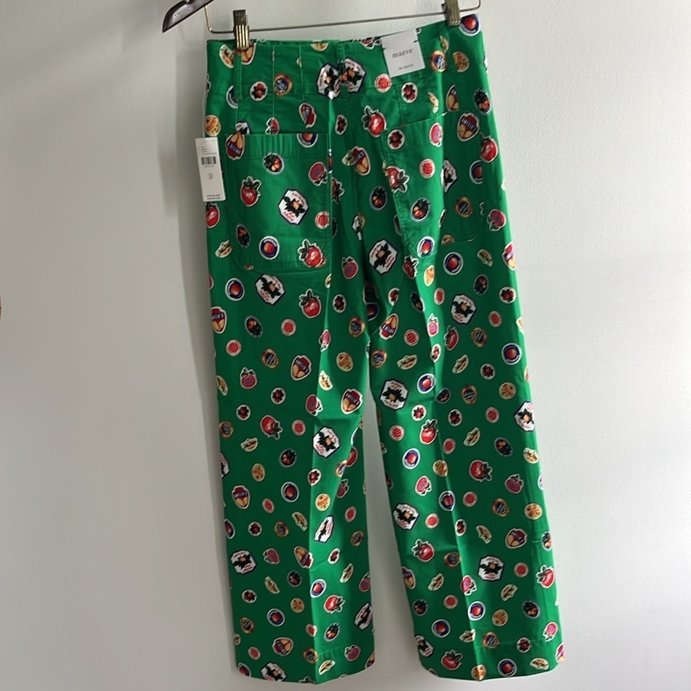 Anthropologie Colette Cropped Wide Leg Printed Pants Magic Fabric Ed Sz 27 NWT - Picture 12 of 15